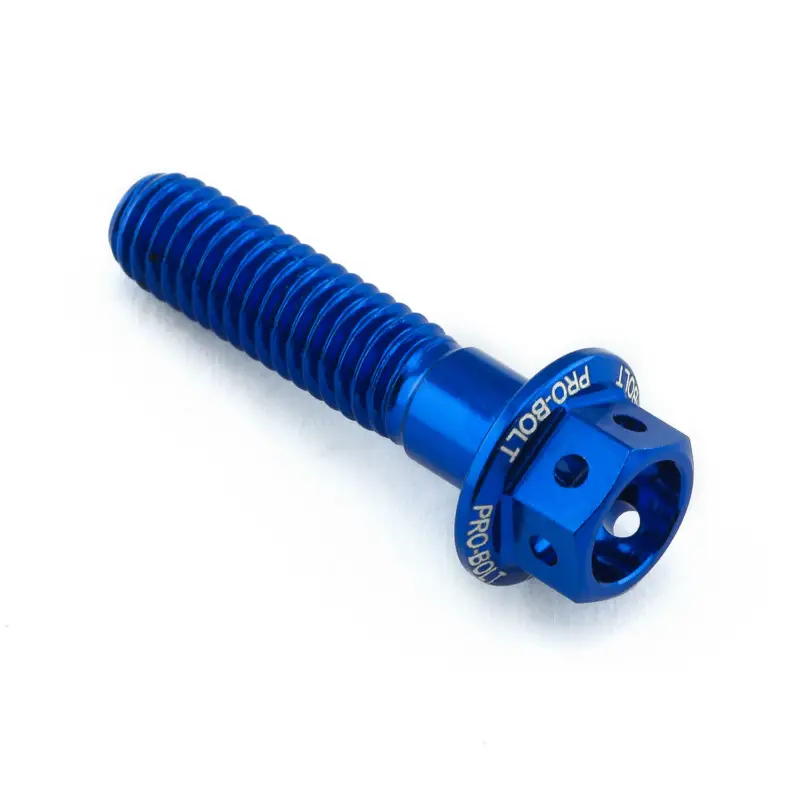 Nakupujte Hned Pro-Bolt hliníkový šroub s šestihrannou hlavou 12 mm, závitem M6 x 1,00 mm a délkou závitu 25 mm, barva: modrá