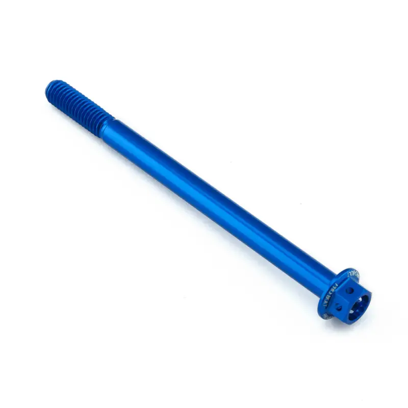 Cenová Bomba Pro-Bolt hliníkový šroub s šestihrannou hlavou 12 mm, závitem M6 x 1,00 mm a délkou závitu 85 mm, barva: modrá