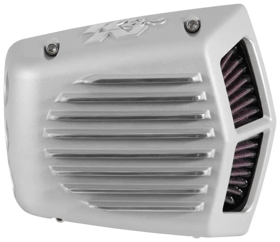 Originální K&N Street Metal sportovní kit sání pro HARLEY DAVIDSON FLSB Sport Glide 107 CI 2018-2021 Silver Powder Coated, výška: 83 mm