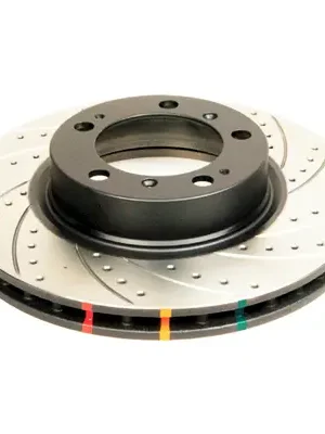 Značkový DBA 4000 series - směrový drážkovaný zadní pravý brzdový kotouč 330x28 mm pro Volkswagen Touareg (1st Gen) 2005-2010 3.6 280BHP