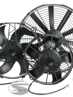 Ventilátor Spal 12V, montážní průměr 336mm, výkon 2190m3/hod, montáž před chladič Akce