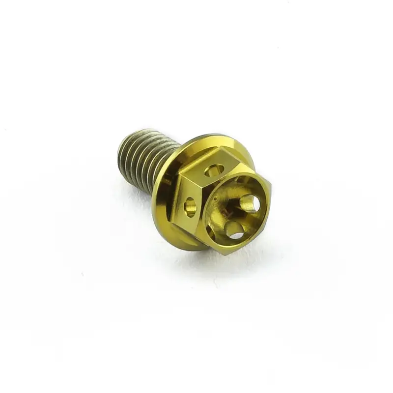 Poslední Šance Pro-Bolt titanový šroub s šestihrannou hlavou se závitem M5 x 0,80 mm a délkou 10 mm, barva zlatá