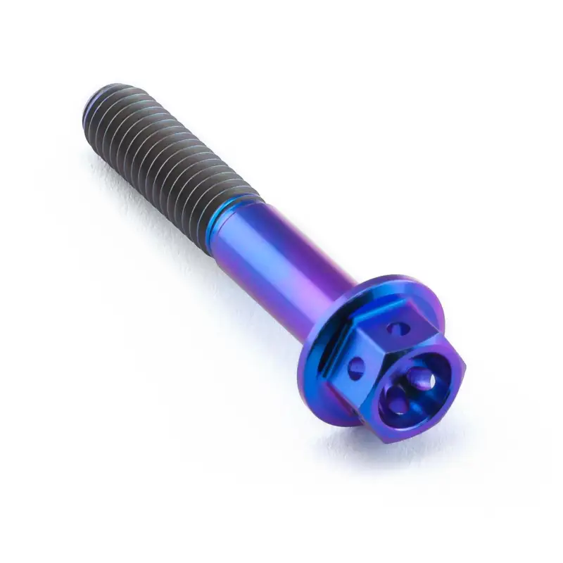 Autentický Pro-Bolt titanový šroub s šestihrannou hlavou se závitem M6 x 1,00 mm a délkou 35 mm, barva opálená fialová