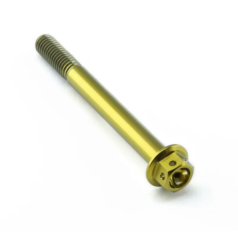 Pro-Bolt titanový šroub s šestihrannou hlavou se závitem M6 x 1,00 mm a délkou 60 mm, barva zlatá Kup Teď
