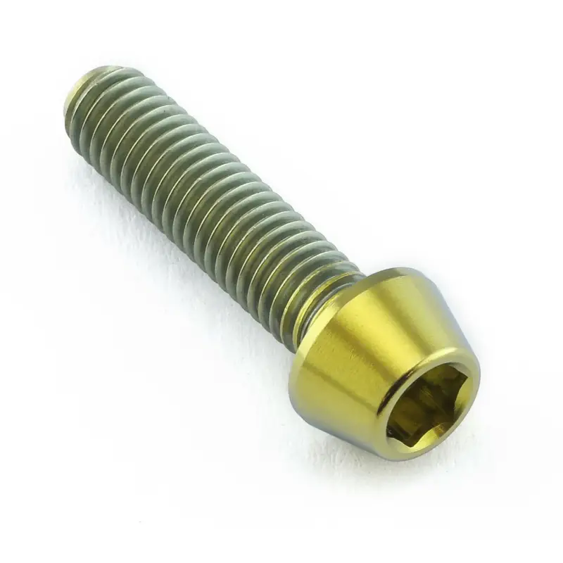 Pro-Bolt titanový inbusový šroub s kónusovou hlavou se závitem M5 x 0,80 mm a délkou 20 mm, barva zlatá Expresní Doručení