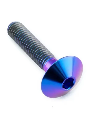 Rychlé Dodání Pro-Bolt titanový inbusový šroub s vypouklou hlavou se závitem M6 x 1,00 mm a délkou 30 mm, barva opálená fialová