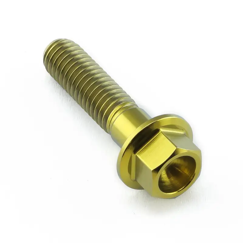 Autentický Pro-Bolt titanový šroub s šestihrannou hlavou se závitem M6 x 1,00 mm a délkou 25 mm, barva přírodní