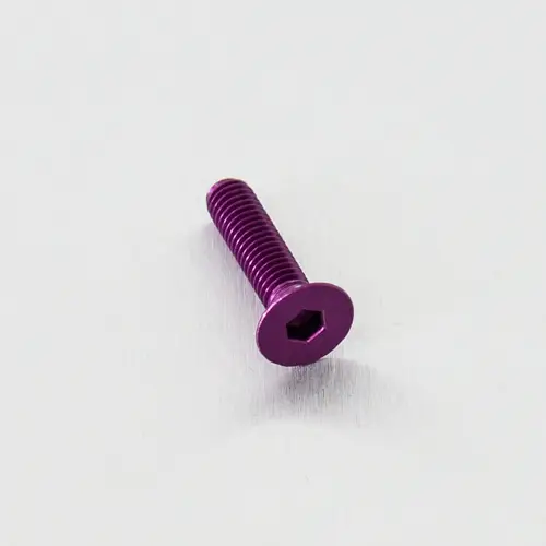 Pro-Bolt hliníkový inbusový šroub se zápustnou hlavou se závitem M6 x 1,00 mm a délkou závitu 21,2 mm, barva fialová Top Prodej