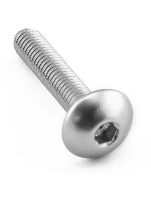 Víkendová Akce Pro-Bolt hliníkový inbusový šroub s vypouklou hlavou o průměru 12 mm se závitem M5 x 0,80 mm a délkou závitu 25 mm, barva stříbrná