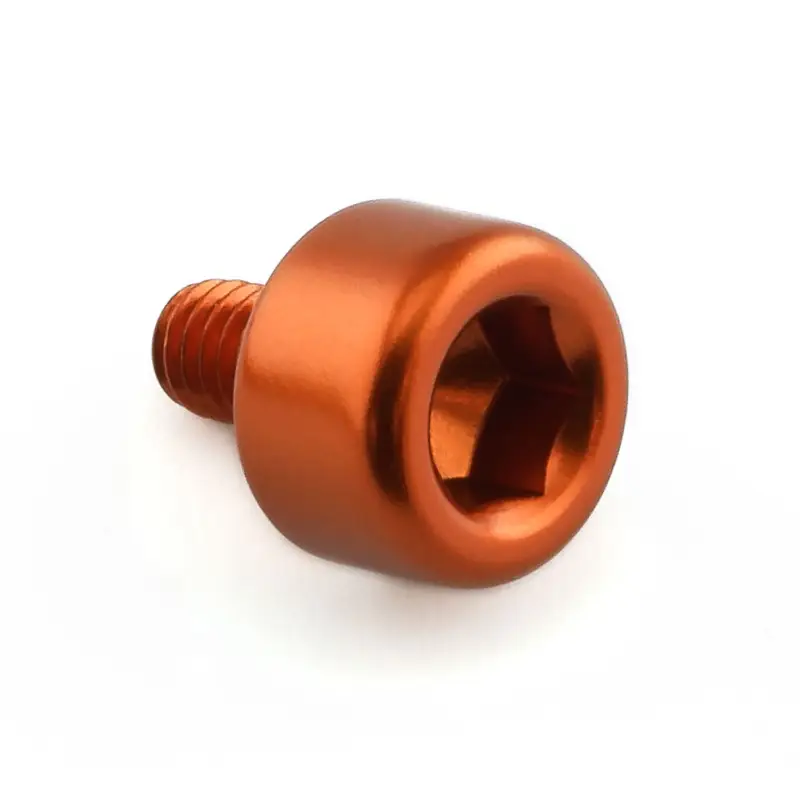 Pro-Bolt hliníkový inbusový šroub s válcovou hlavou se závitem M4 x 0,70 mm a délkou závitu 6,5 mm, barva oranžová Must-Have