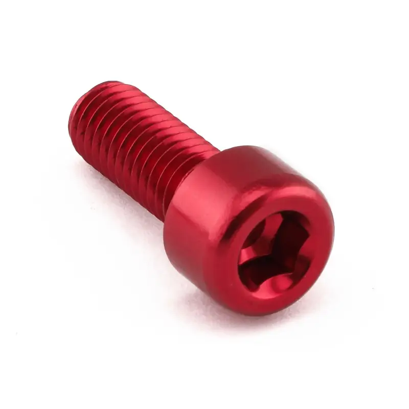 Novinka Pro-Bolt hliníkový inbusový šroub s válcovou hlavou se závitem M8 x 1,25 mm a délkou závitu 20 mm, barva červená