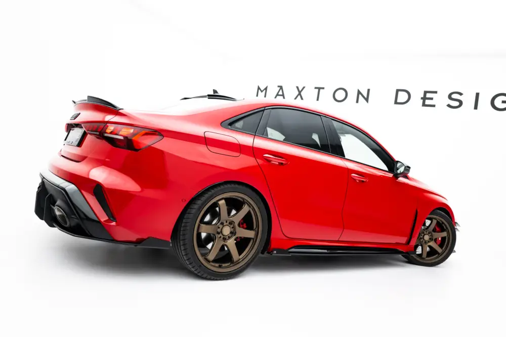 Aktuální Maxton Design "Street Pro" difuzory pod boční prahy s křidélky pro Audi RS3 8Y Facelift, plast ABS bez povrchové úpravy, Sedan