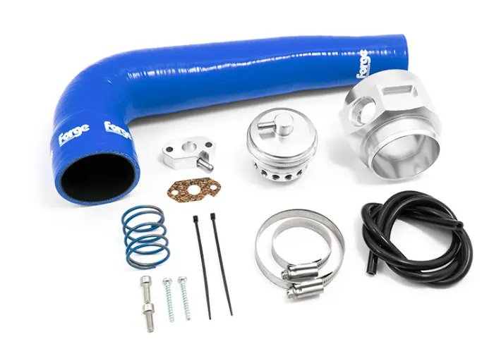 Sleva Forge Motorsport BOV ventil pro Audi A3 do roku 2014, barva hadice modrá, barva ventilu stříbrná