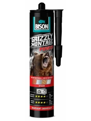 BISON GRIZZLY MONTAGE POWER WHITE silné montážní lepidlo s vysokou počáteční přilnavostí 370 g Nejlepší Volba