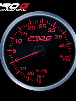 Bezpečná Platba Budík tlaku turba Pro G Race Series RS, 40 PSI Červený 52mm